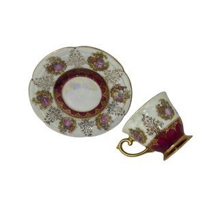 Vintage Victorian Courting Couple Demitasse‎ Tea Cup and Saucer